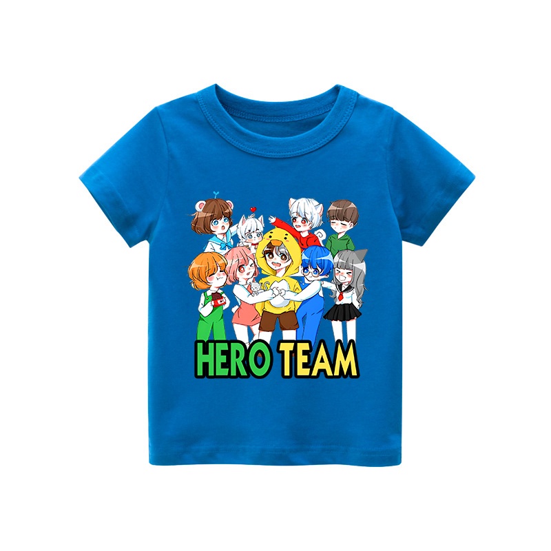 Áo thun trẻ em HERO TEAM 6, 8 màu áo, đầy đủ size có big size, MÀU KHÁC NHẮN TIN SHOP