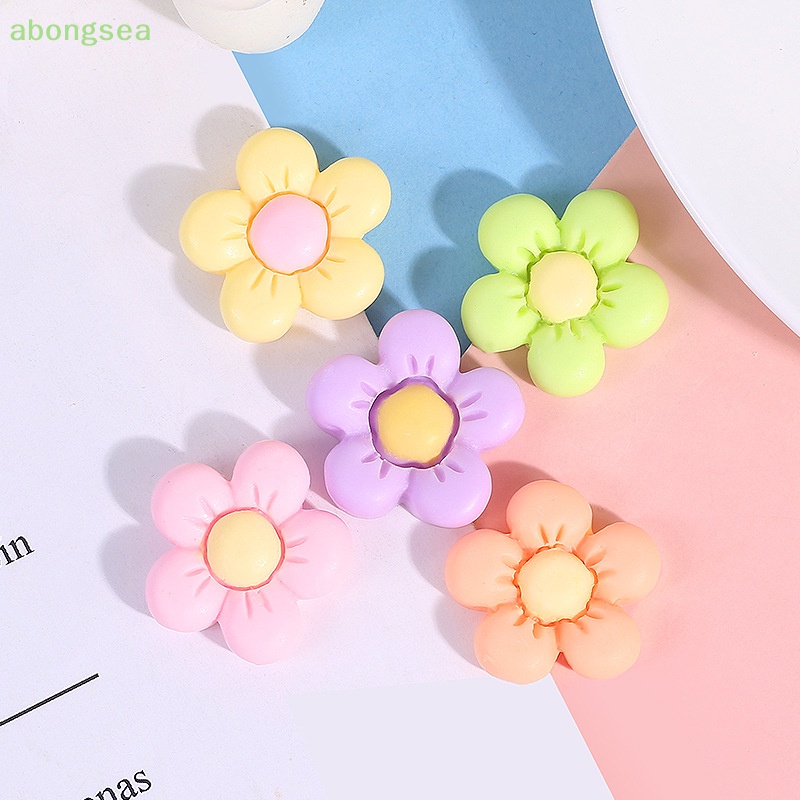 Set 10 Kẹp Tóc Hình Hoa Hướng Dương Từ Tính Bằng Nhựa Resin Chất Lượng Cao Trang Trí Điện Thoại / Tủ Lạnh DIY