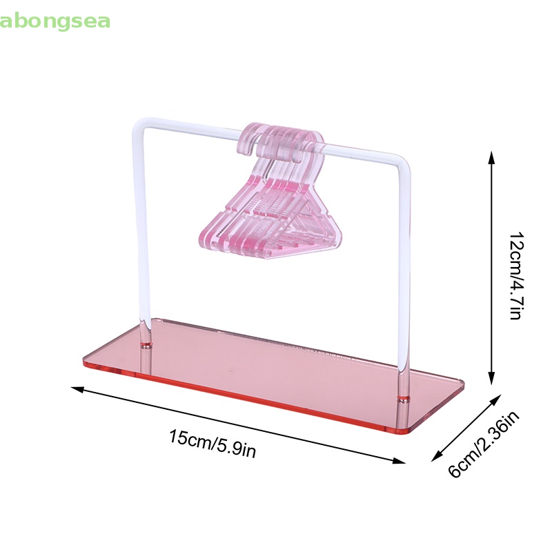 1 Bộ Giá Đỡ Trưng Bày Quần Áo / Bông Tai Trang Trí Nhà Búp Bê Tỉ Lệ 1: 12