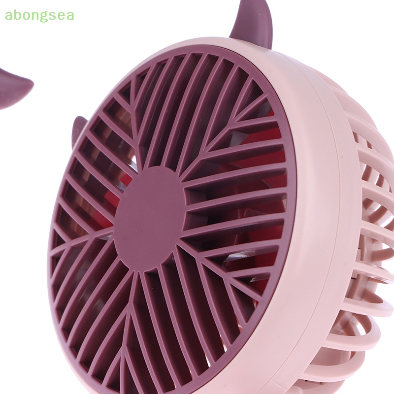 Quạt Đôi Mini Đeo Cổ Rảnh Tay Có Thể Sạc Lại Bằng Cổng USB abongsea Dành Cho Cắm Trại Mùa Hè