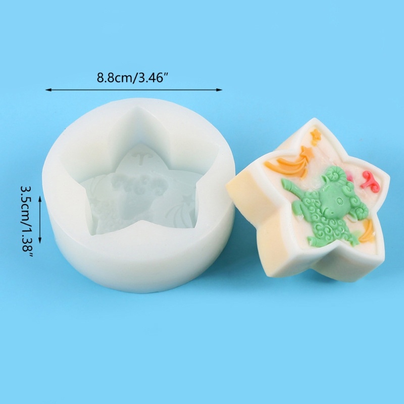 Khuôn Silicone 12 Ngăn Tạo Hình 3D Trang Trí Bánh