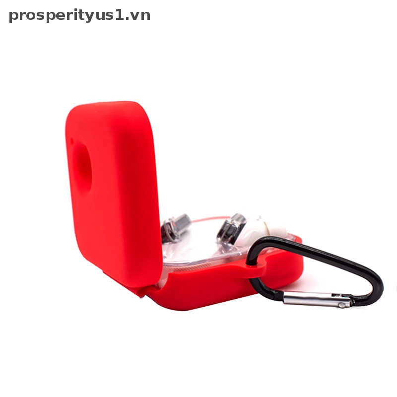 Vỏ Bảo Vệ Hộp Sạc Tai nghe không dây prosperityus1 [VN 1] Bằng Chất Liệu Silicon Màu Đỏ Đen Trong Mờ