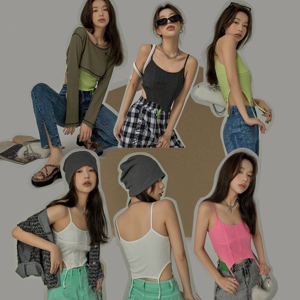 Áo Hai Dây Kiểu Dáng Đơn Giản Quyến Rũ Thời Trang Mùa Hè Cho Nữ