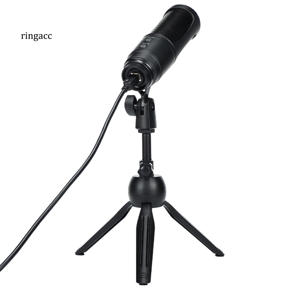 Micro RGA Có Dây Cầm Tay Chống Mất Màu Đen Kèm Giá Đỡ Cho Chơi Game