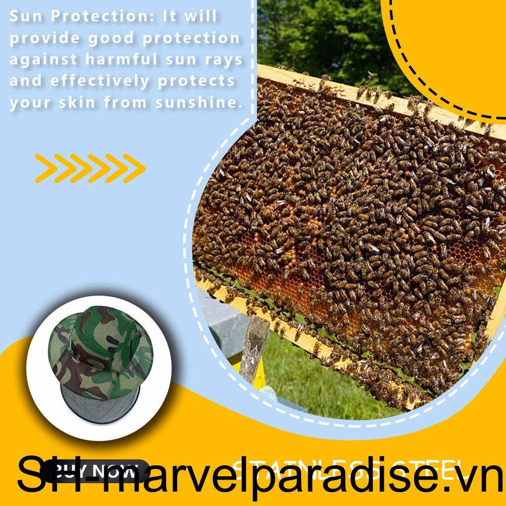 Set 2 Mũ Lưới Trùm Đầu Chống Ong Đốt / Côn Trùng Bảo Vệ Mặt Dùng Khi Đi Câu Cá Ngoài Trời