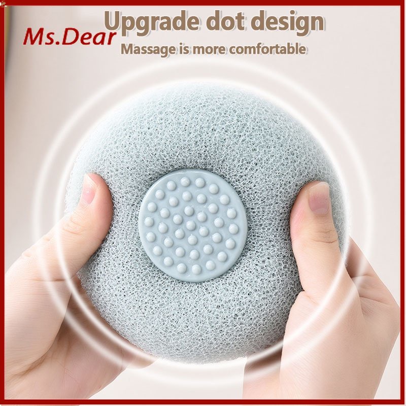 Bông Tắm Hai Trong Một Phong Cách Nhật Bản Dùng Mát Xa Tẩy Tế Bào Chết Cho Da Lưng,Bông Tắm Bằng Xơ Mướp Tự Nhiên An Toàn Cho Sức Khỏe