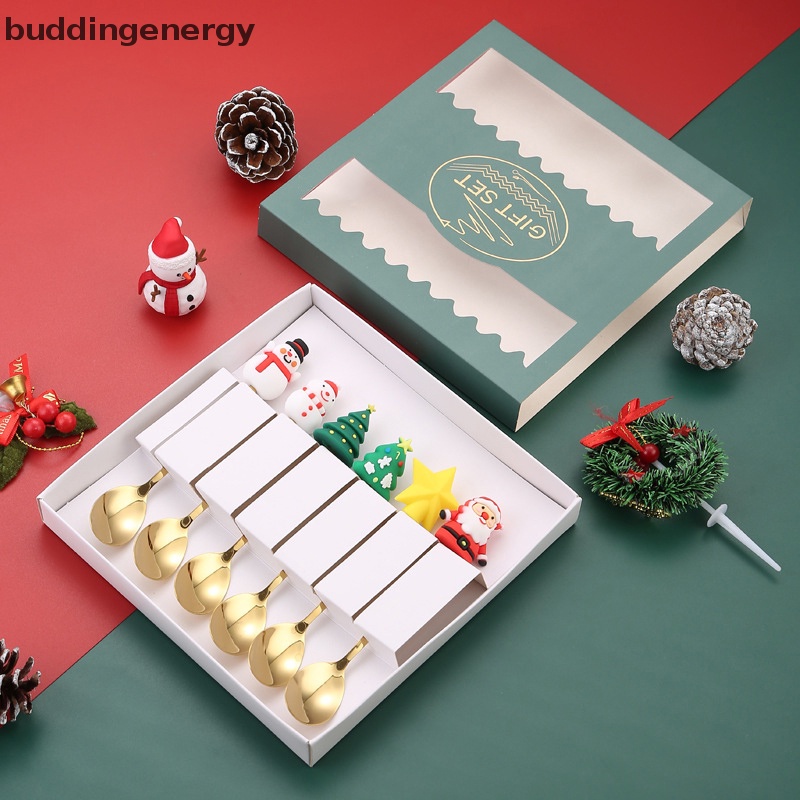 Bộ 2 Muỗng Nĩa Ăn Tráng Miệng Hình Tuần Lộc Giáng Sinh Dễ Thương