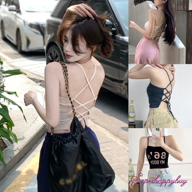 Áo Camisole In Chữ Thời Trang Xinh Xắn Dành Cho Nữ