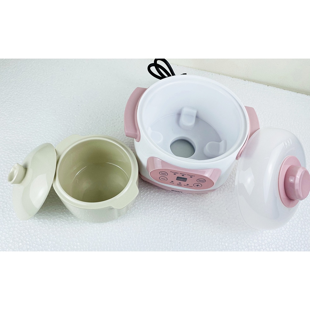 Nồi nấu cháo chậm SIAN 1.0L nồi nấu cháo cho bé ninh xương chưng yến hầm cách thủy đa năng.