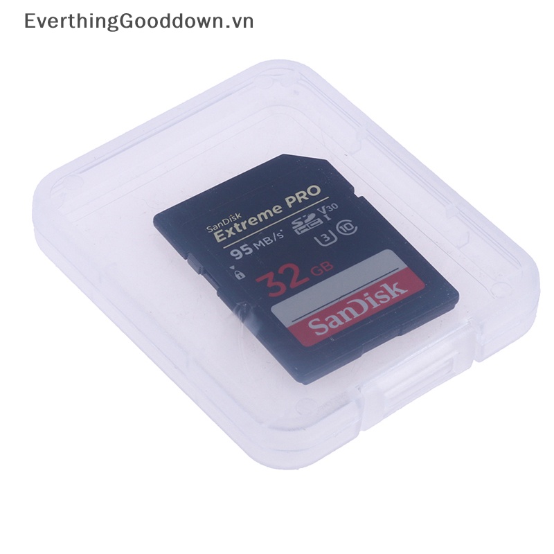 Set 10 Hộp Nhựa Trong Suốt Đựng Thẻ Nhớ SD TF CF Tiện Dụng