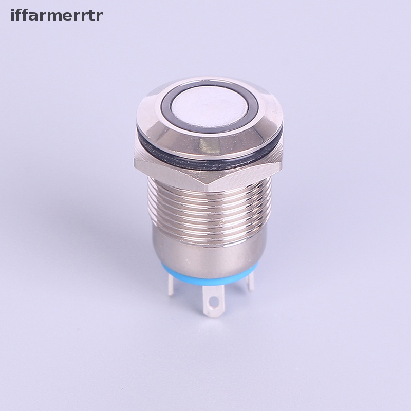 Vòng Công Tắc Màu Đen Bằng Kim Loại 12mm Cho Đèn LED