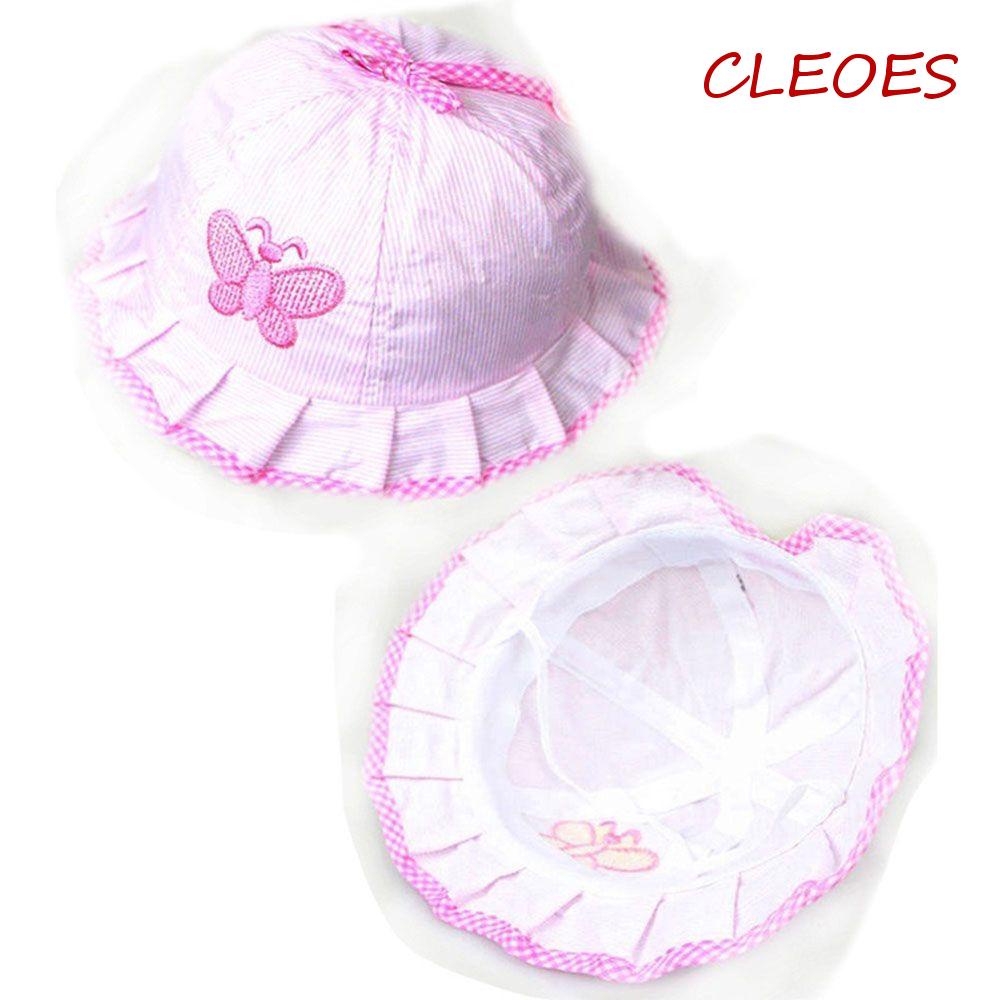 Mũ Cotton Họa Tiết Bươm Bướm Thời Trang Mùa Hè Cho Bé Gái
