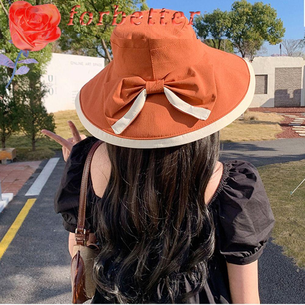 Mũ Rộng Vành Chống Nắng / Tia UV Màu Sắc Đơn Giản Có Thể Gấp Gọn Tiện Dụng Mang Theo Du Lịch