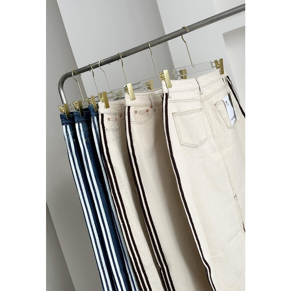 Chân váy je.an hai sọc co.co