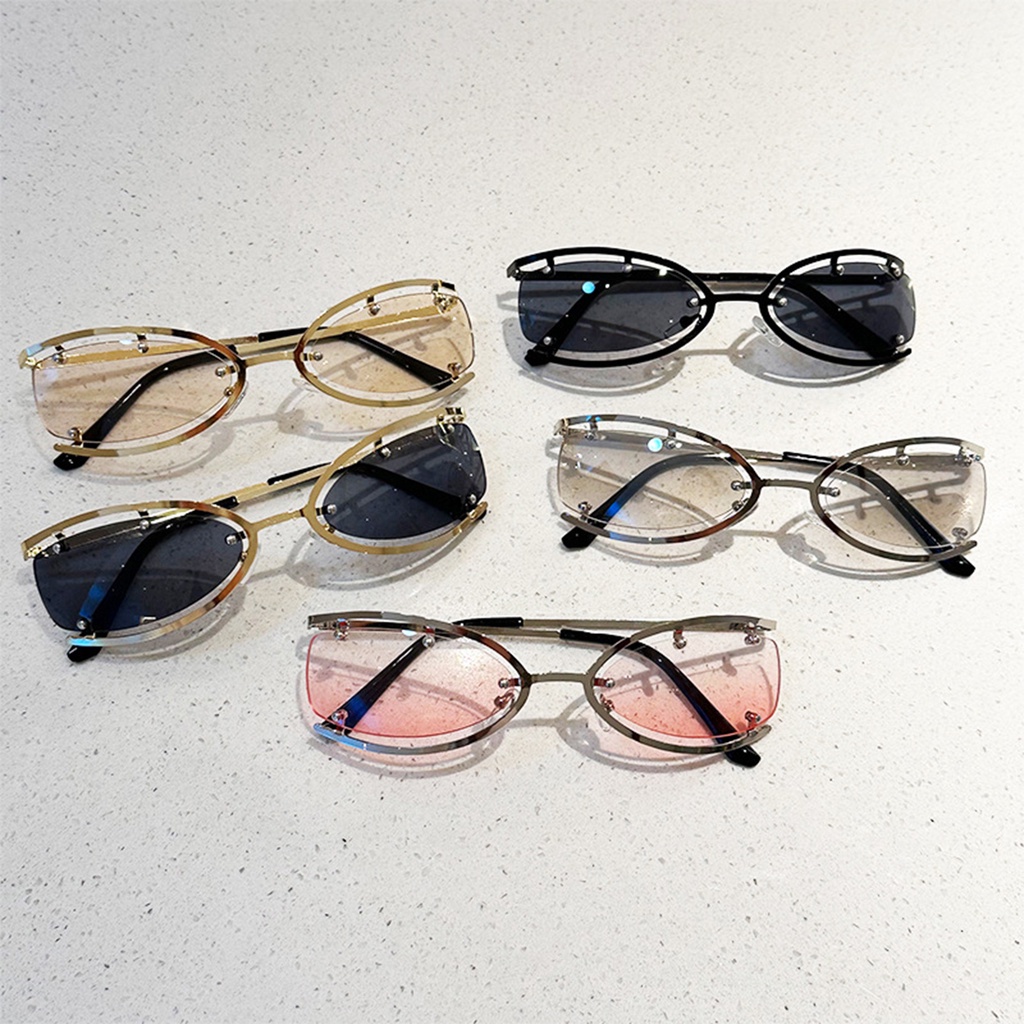 Kính Mát Không Gọng Chống Tia UV400 Y2K Thời Trang Cho Nam Và Nữ dreamdiary