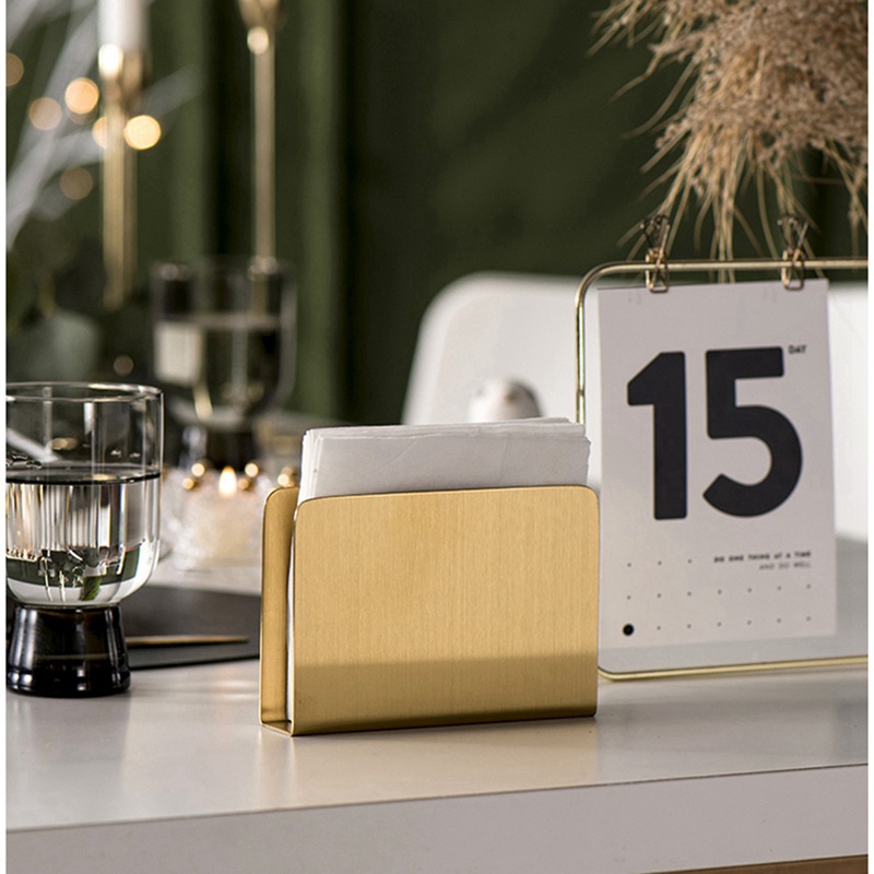 Giá Đỡ Khăn Giấy Bằng Sắt Mạ Vàng Nghệ Thuật Phong Cách Bắc Âu