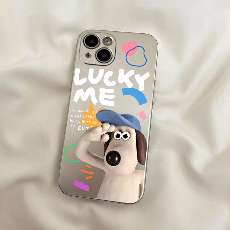 Ốp Điện Thoại TPU Silicone Mềm Mạ Điện Chống Sốc In Hình Chú Cún Cho IPhone 14 13 12 11 Pro XS Max XR X 8 + 7 6S Plus