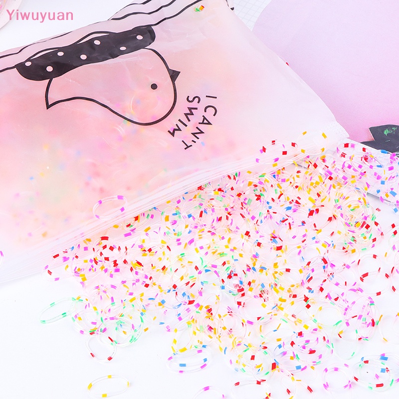 < Yiwuyuan > Set 1000 Dây Thun Buộc Tóc Dùng Một Lần Không Đau Dành Cho Bé Gái