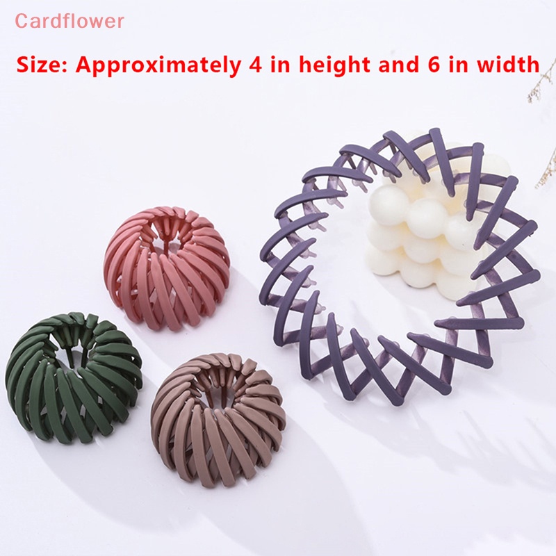 < Cardflower > Kẹp Tóc Đuôi Ngựa Có Thể Thu Gọn Hình Tổ Chim Thời Trang Mới