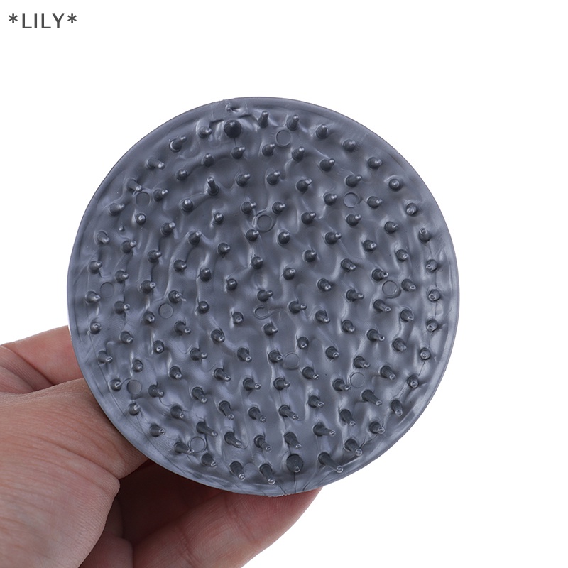 Lily tắm tóc dầu gội bàn chải chải Silicone massage da đầu chống trượt bàn chải tóc chăm sóc uuu