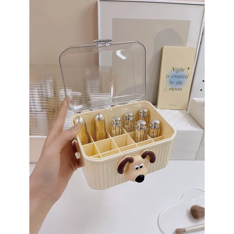 Hộp Đựng Son Môi Bằng Acrylic Trong Suốt Chống Bụi Có Nắp Đậy Tiện Dụng