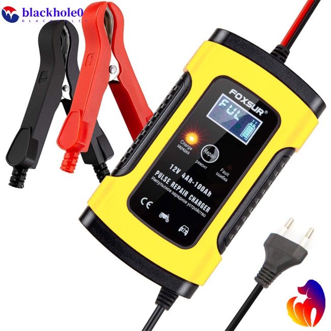 Bộ Sạc Xung Thông Minh 12v 6a Có Màn Hình Lcd Cho Xe Hơi Xe Máy