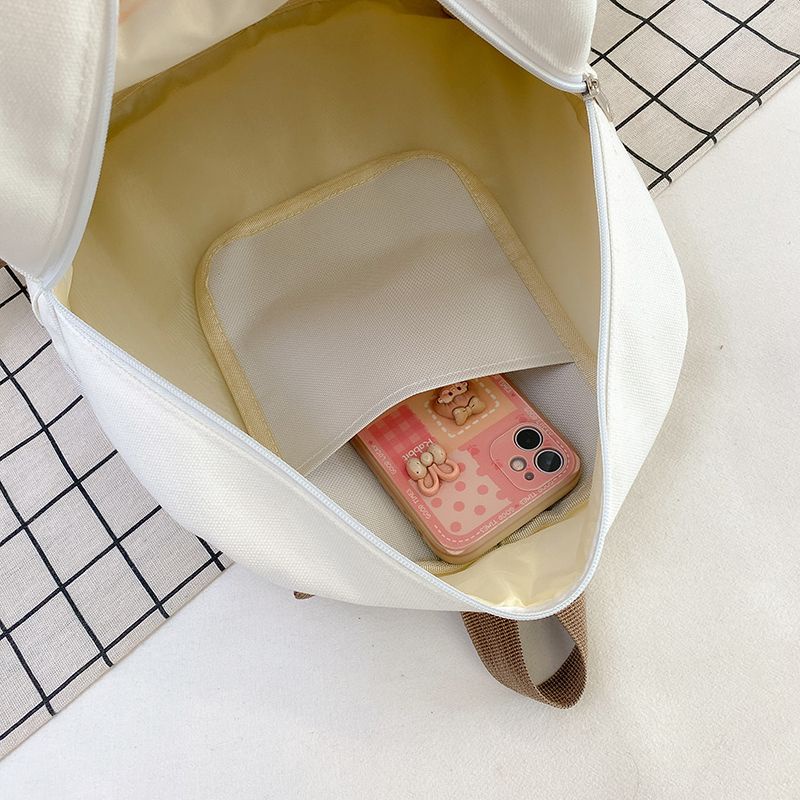 Balo Vải Canvas Cỡ Lớn In Hình Bánh Quy Dễ Thương Thời Trang 2023 Cho Nữ