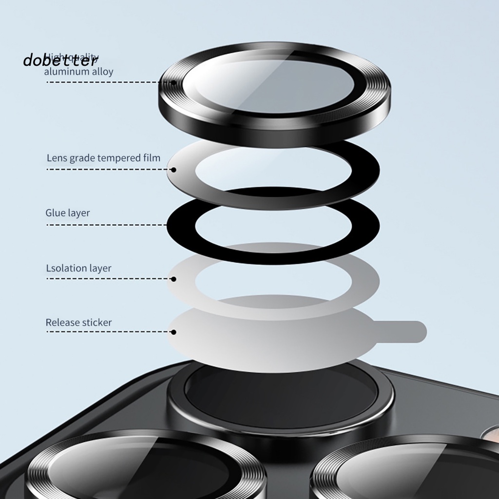 Miếng Dán Cường Lực Bảo Vệ Ống Kính Máy Ảnh Điện Thoại Bằng Hợp Kim Nhôm Siêu Mỏng Chống Trầy Xước Cho iPhone 13 Pro