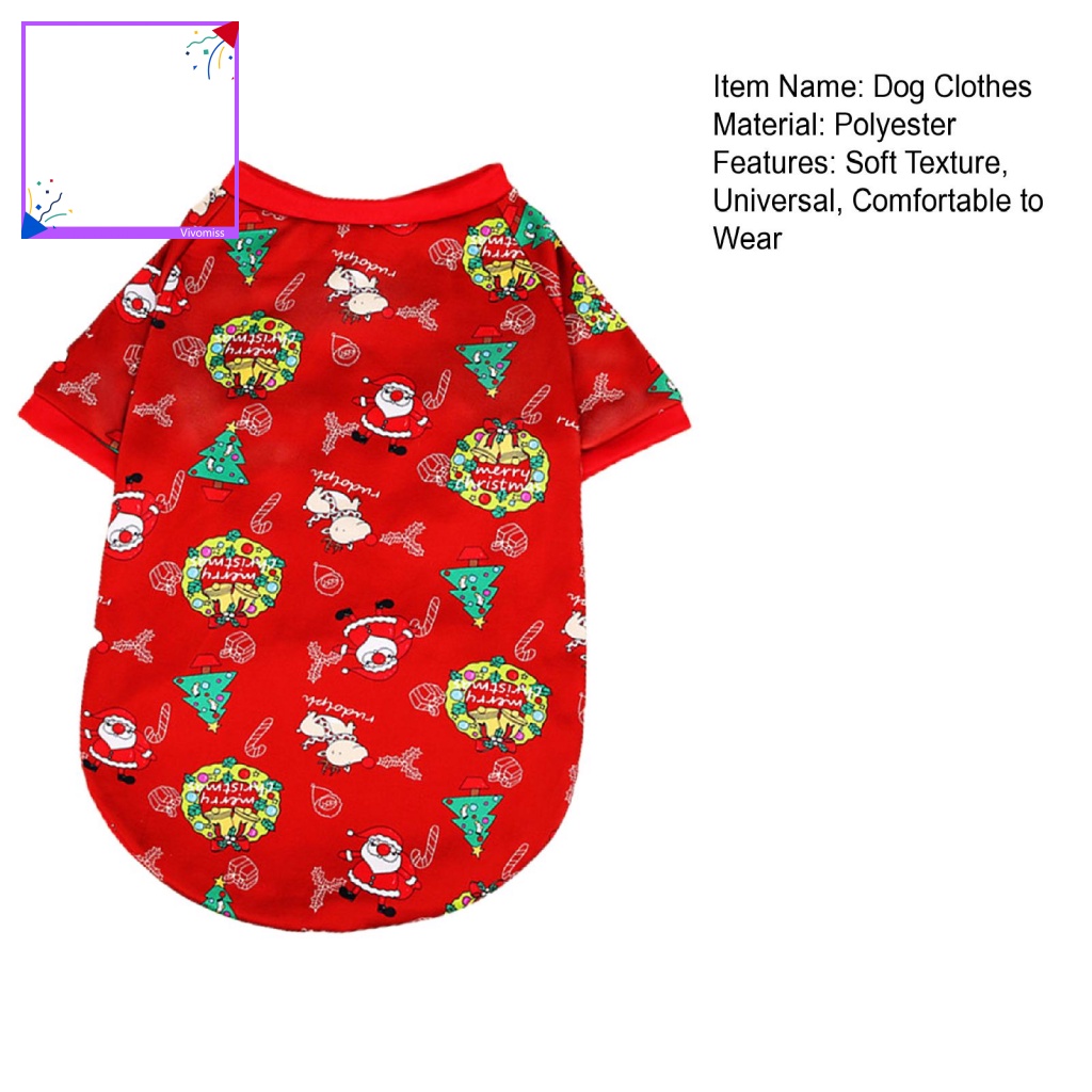 Áo Khoác Cardigan Mềm Mại In Họa Tiết Giáng Sinh Dễ Thương Cho Thú Cưng