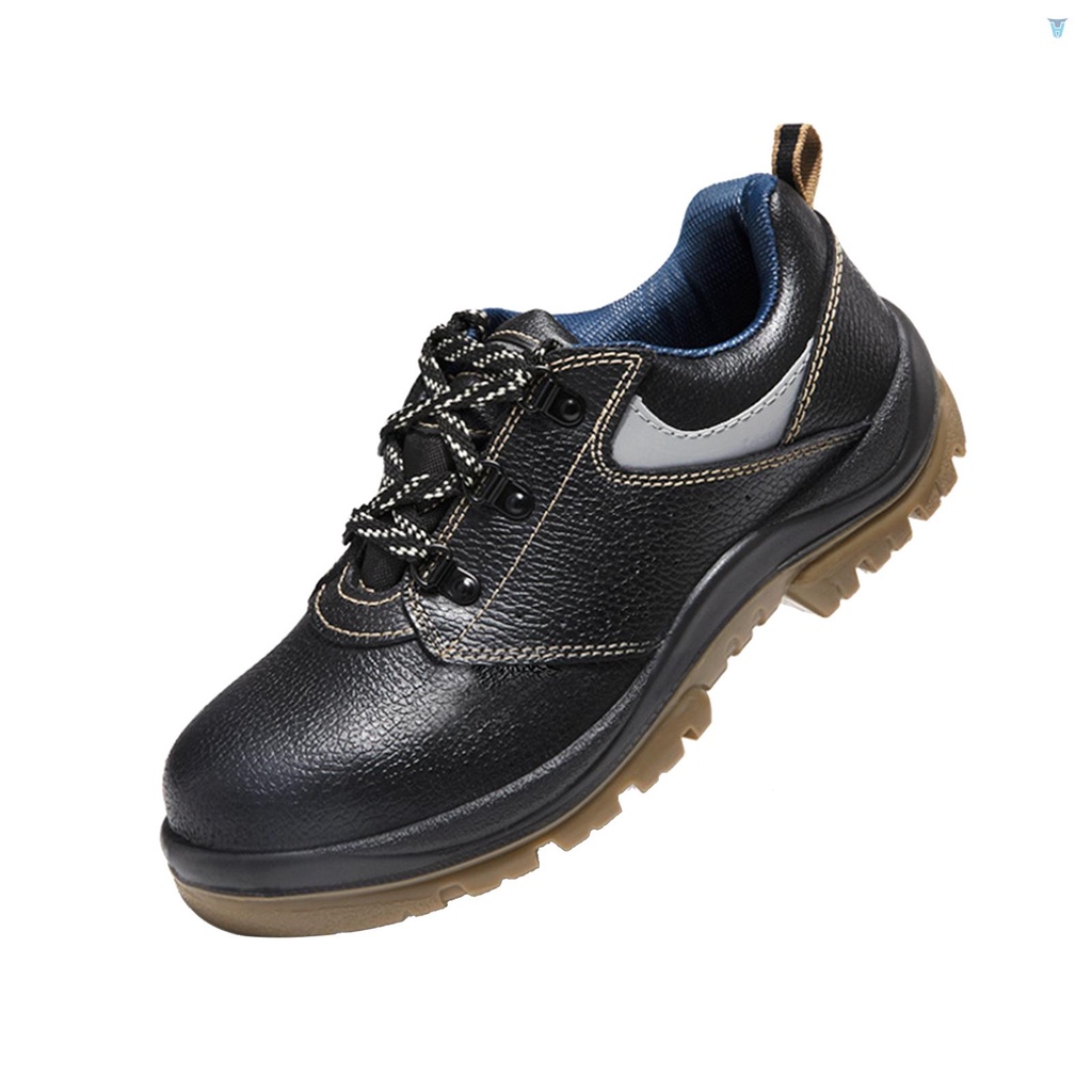 Yula) Giày Bảo Hộ Lao Động Bằng Da Bò Đế Dày Chống Trượt Thoáng Khí Có Mũi Thép Trang Trí Nhà Cửa Cho Nam