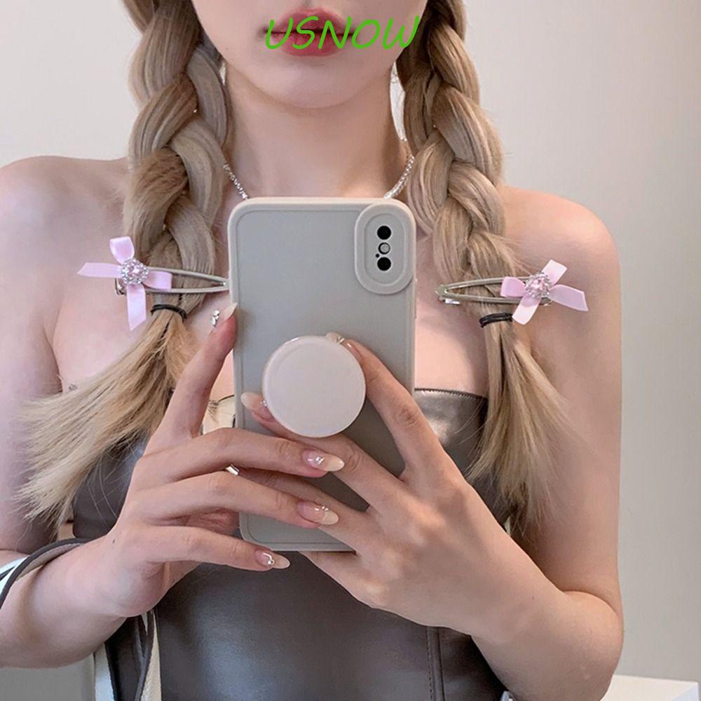 Kẹp Tóc Hình Nơ Nhỏ Xinh Xắn Phong Cách Retro|Kẹp Tóc Họa Tiết Hình Học Độc Đáo Cho Nữ