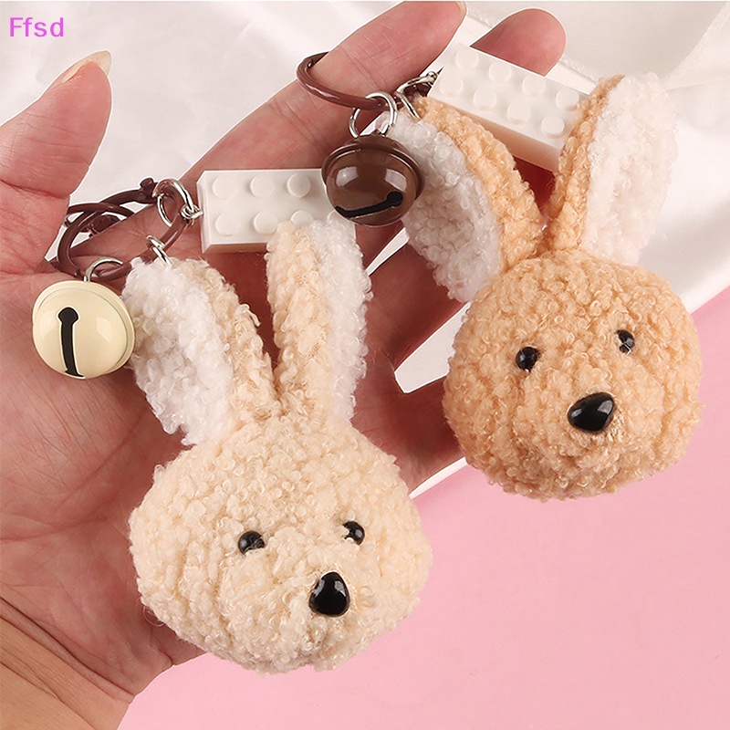 {Ffsd} Móc Khóa Thỏ Bông Tai To Dễ Thương Trang Trí Ba Lô / Túi Xách * Bán Chạy