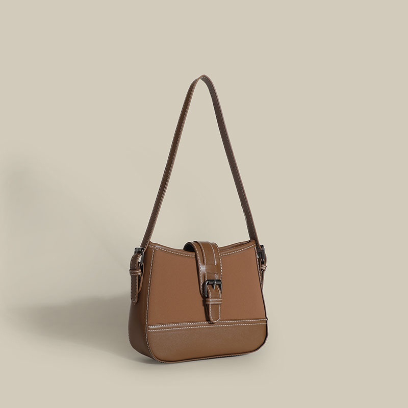 Ielgy Túi Xách Tay Nhám Màu Nâu Khí Chất Dễ Phối Đồ Cho Nữ