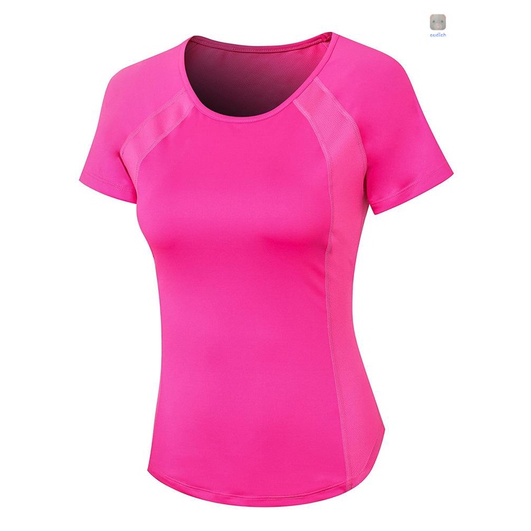 Áo Thun Thể Thao Tay Ngắn Cổ Tròn Phối Lưới Chất Liệu Thấm Hút Khô Thoáng Nhanh Chóng