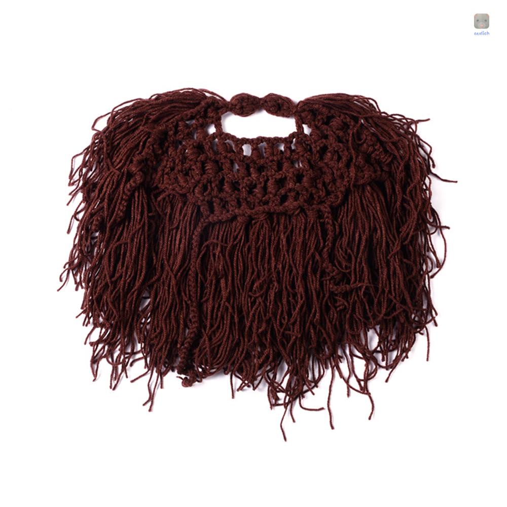 Mũ Len Trùm Đầu Hóa Trang Râu Dài Phong Cách Viking Vui Nhộn Cho Nam