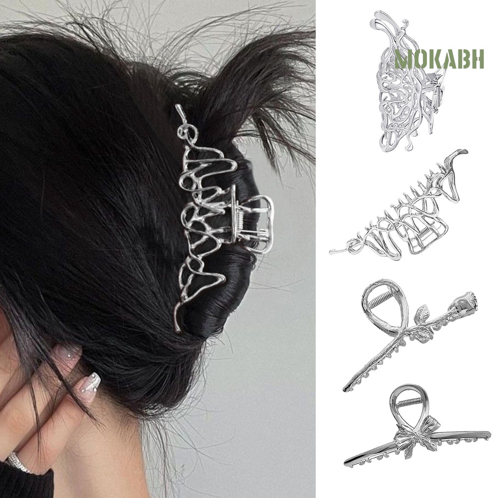 Kẹp Tóc Hình Nơ Màu Trơn Không Đồng Đều Chống Trượt Dành Cho Nữ Sinh