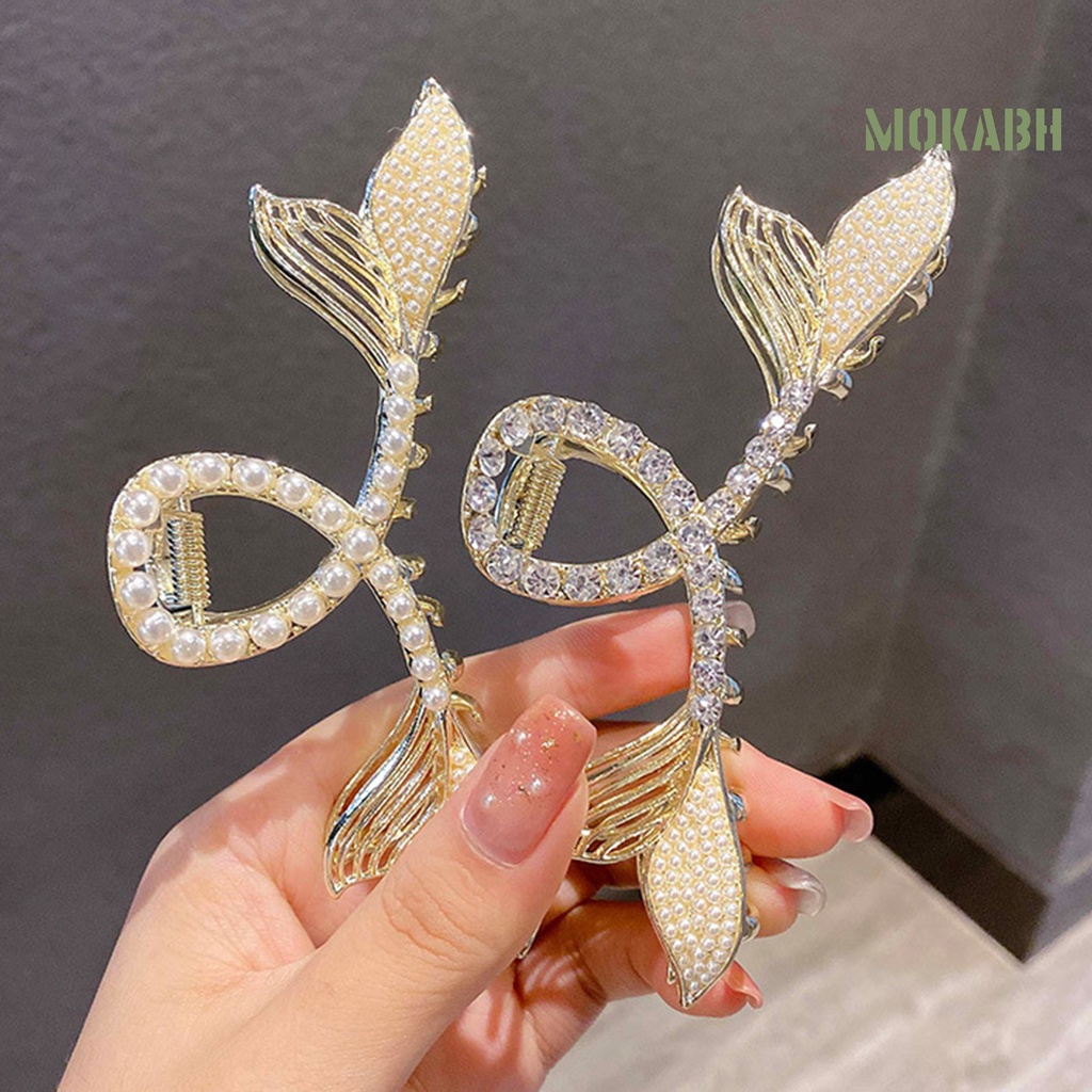 Kẹp Tóc Hình Đuôi Cá Đính Ngọc Trai Giả Sang Trọng