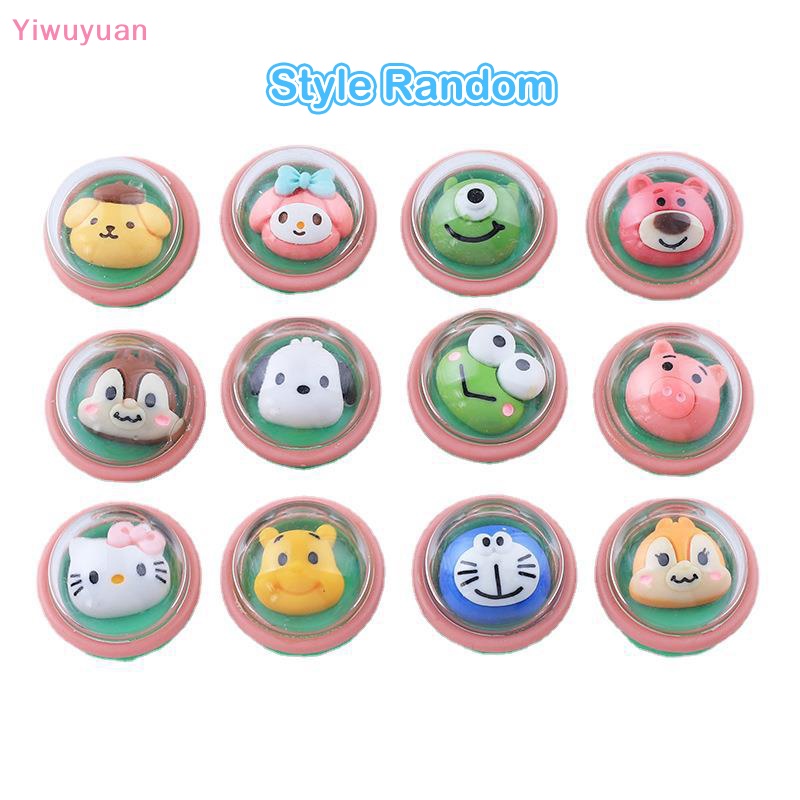 &lt; Yiwuyuan &gt; Kẹp Tóc Hình Hoạt Hình Gashapon Tumbler Có Keo Dán Trang Trí Điện Thoại / Kẹp Tóc Bằng Nhựa Resin Thủ Công DIY