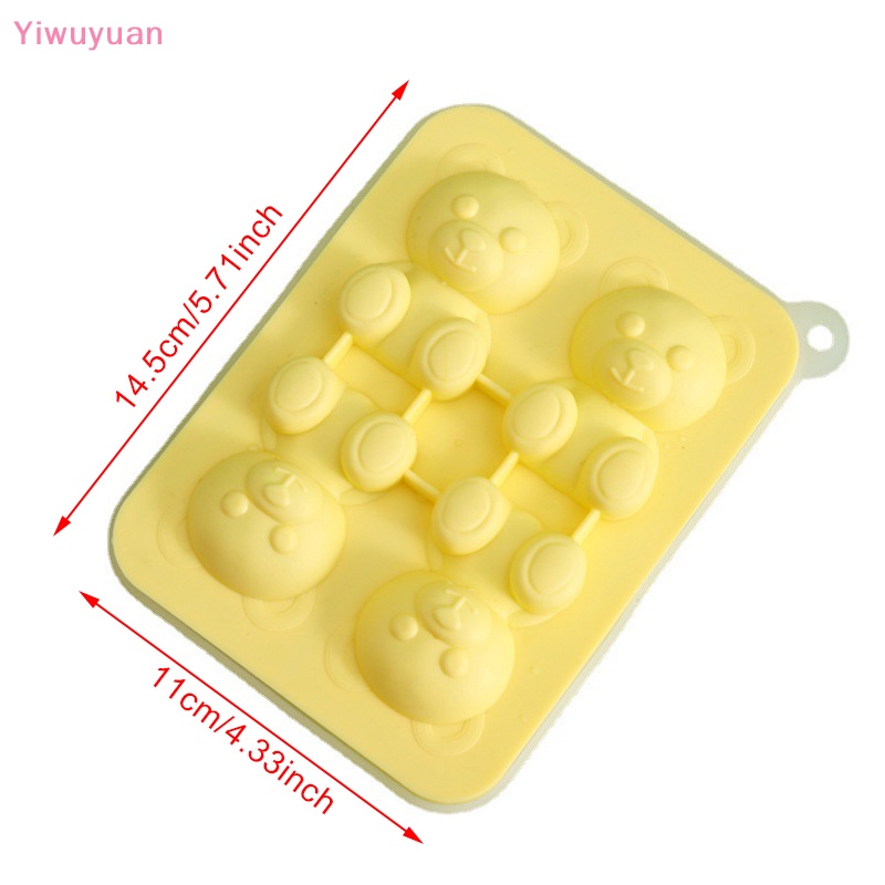 &lt; Yiwuyuan &gt; Khuôn Làm Đá Viên Hình Gấu Dễ Thương Chống Văng Và Rơi Dễ Dàng Để Tủ Lạnh Mới