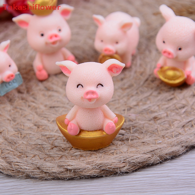 Set 5 Mô Hình Chú Heo Dễ Thương Trang Trí Sân Vườn