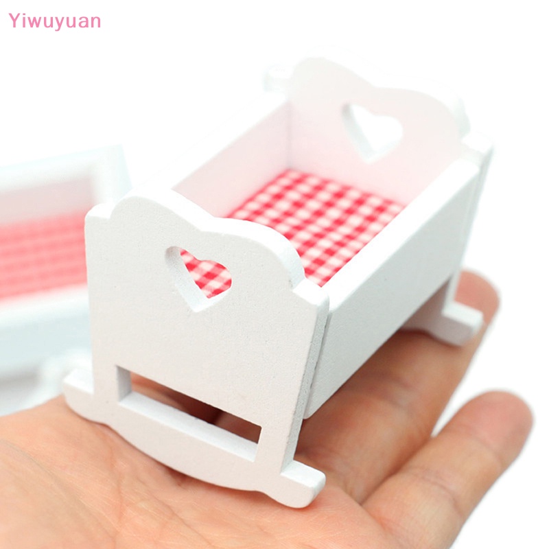 Mô Hình Nôi Em Bé Trang Trí Nhà Búp Bê Tỉ Lệ 1: 12 Mới