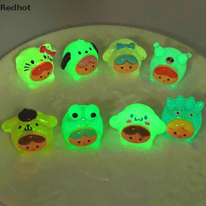 1 Đồ trang trí Búp Bê Mini Hình Sanrio Dạ Quang Trang Trí Tiểu Cảnh