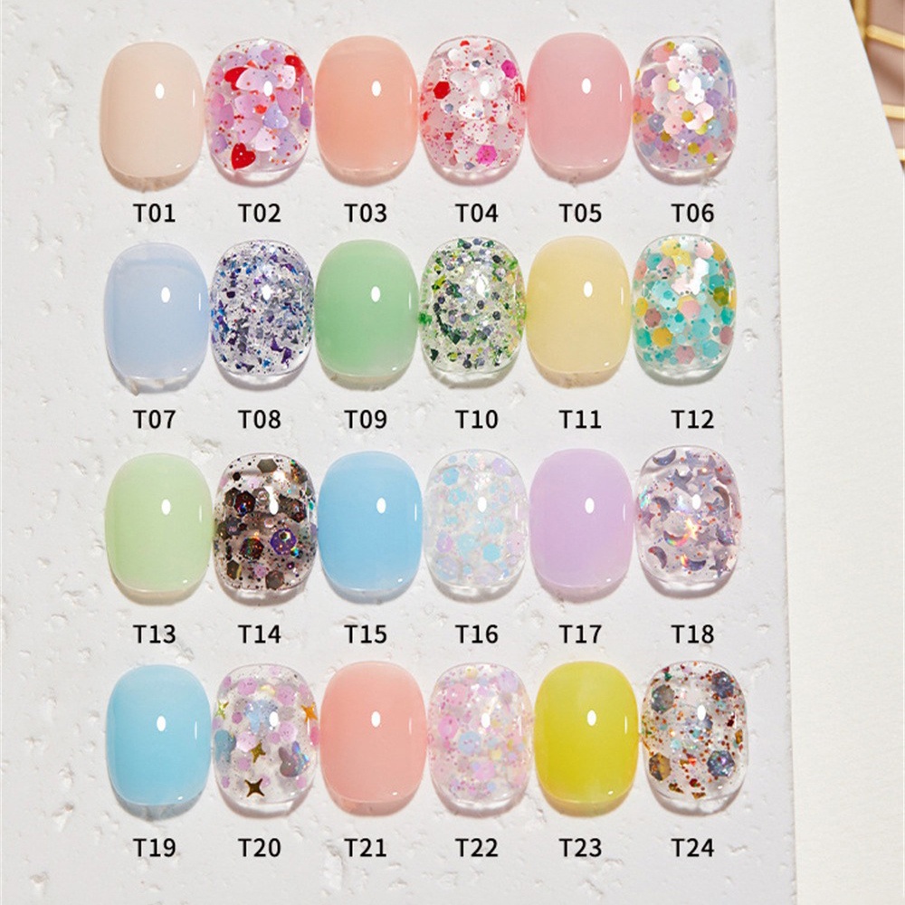 Keo Dán Móng uv 12 Màu Trong Suốt Dùng Cho Salon Làm Đẹp 2023