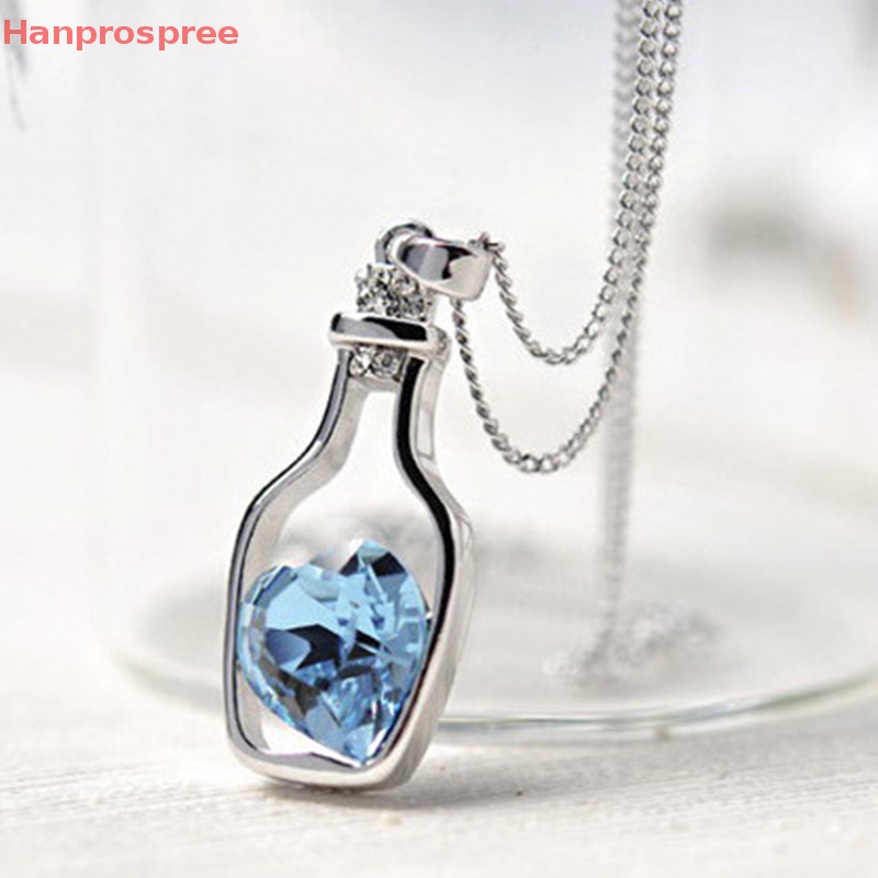 Hanprospree > Dây Chuyền Mặt Lọ Điều Ước Hình Trái Tim Pha Lê Thời Trang Quyến Rũ Cho Nữ well