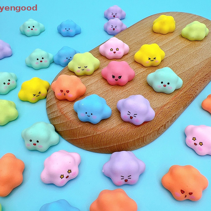 1 Đồ trang trí Đám Mây Mini Bằng Nhựa Huỳnh Quang Trang Trí Nhà Búp Bê