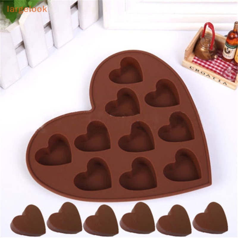 Khuôn Silicone Làm Bánh / Xà Phòng Hình Trái Tim DIY