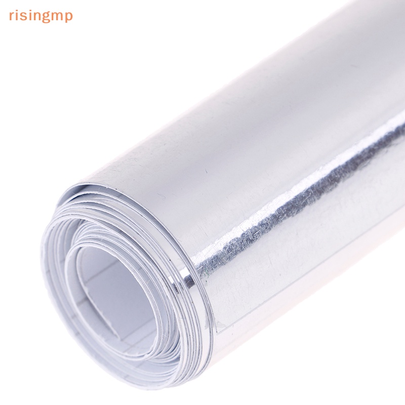 [risingmp] Đề Can vinyl Mạ chrome Bạc Bóng Tráng Gương Có Thể Kéo Dài Cho Xe Hơi