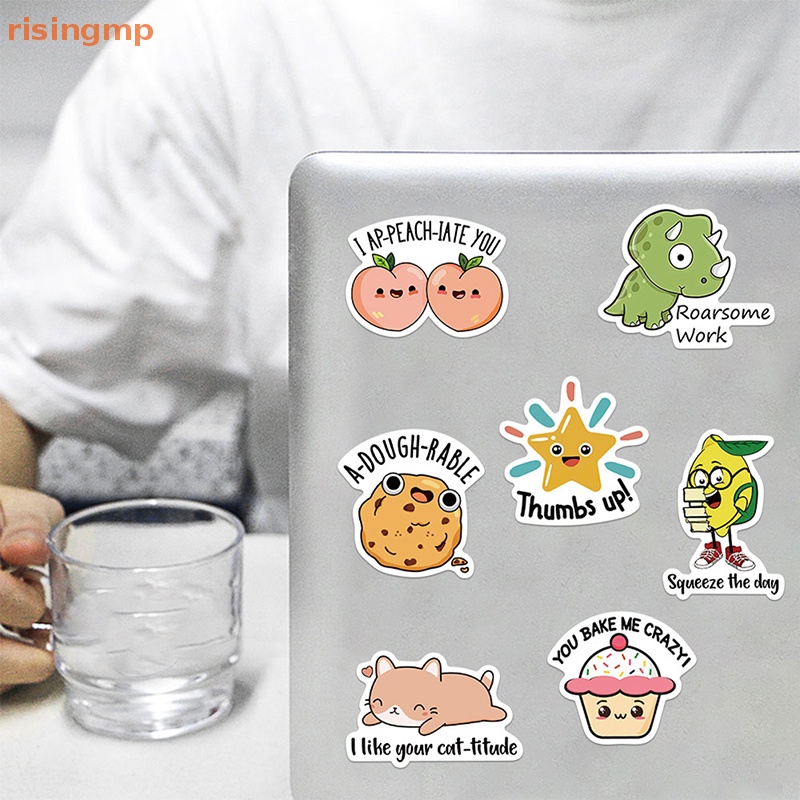 Bộ 50 Miếng Dán Hoạt Hình Vui Nhộn Dùng Làm Phần Thưởng Cho Đàn Ghita / Laptop / Vali