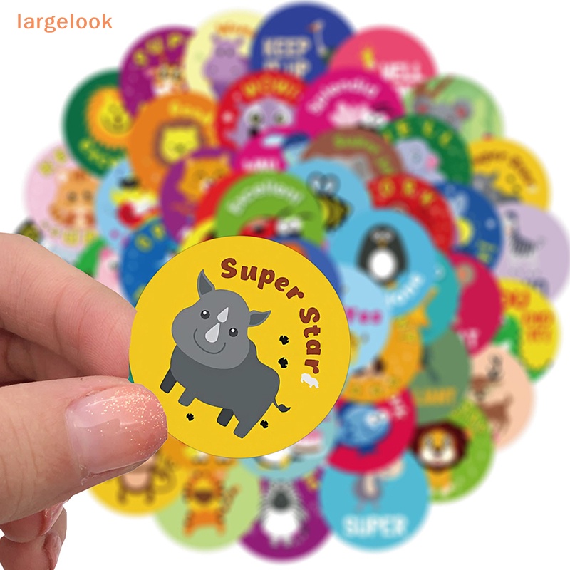 Bộ 50 Miếng Dán Hình Động Vật Hoạt Hình Chống Thấm Nước Cho Bé