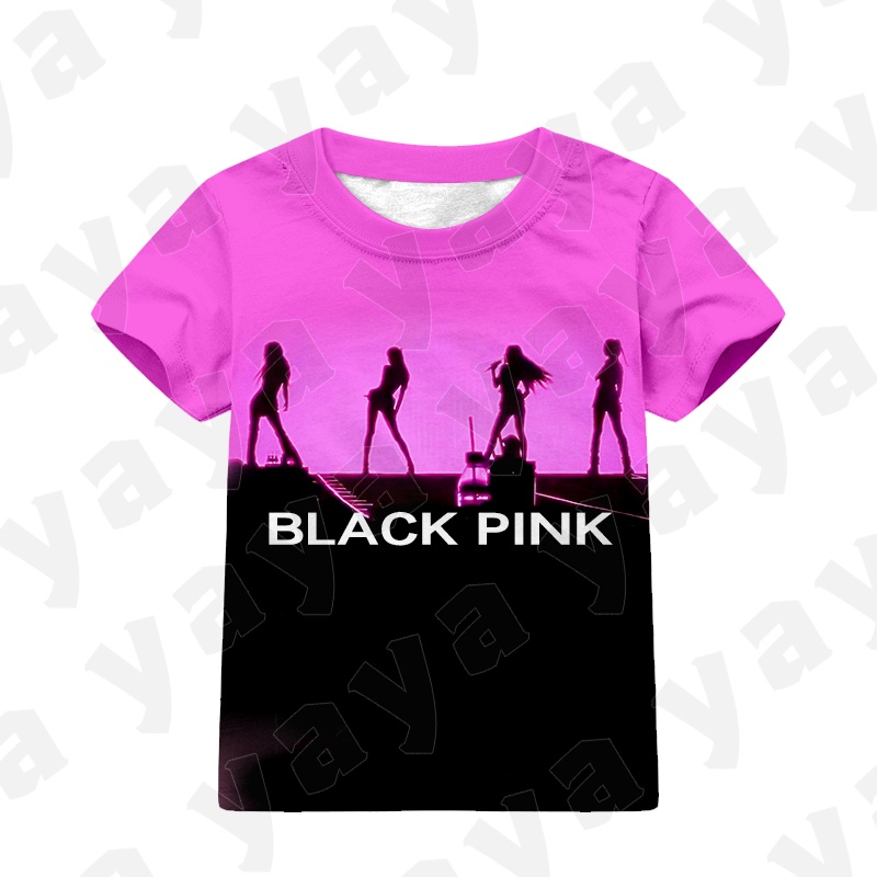 Áo Thun Tay Ngắn In Hình Nhóm Nhạc blackpink 3d Cho Bé